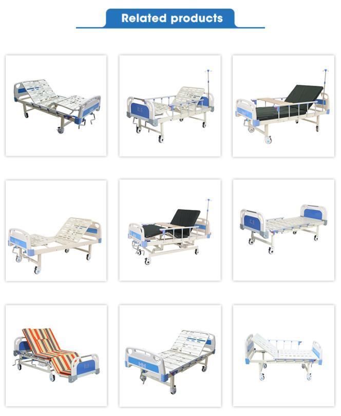 Hospital Ward Furniture Nursing Care Manual 3 Function Medical Bed with Big Side Rails
