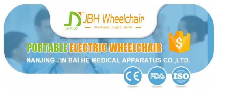 Fashionable Rehabilitation Equipment Aluminum Alloy Portable Foldable Electric Power Wheelchair China Factory Wholesale