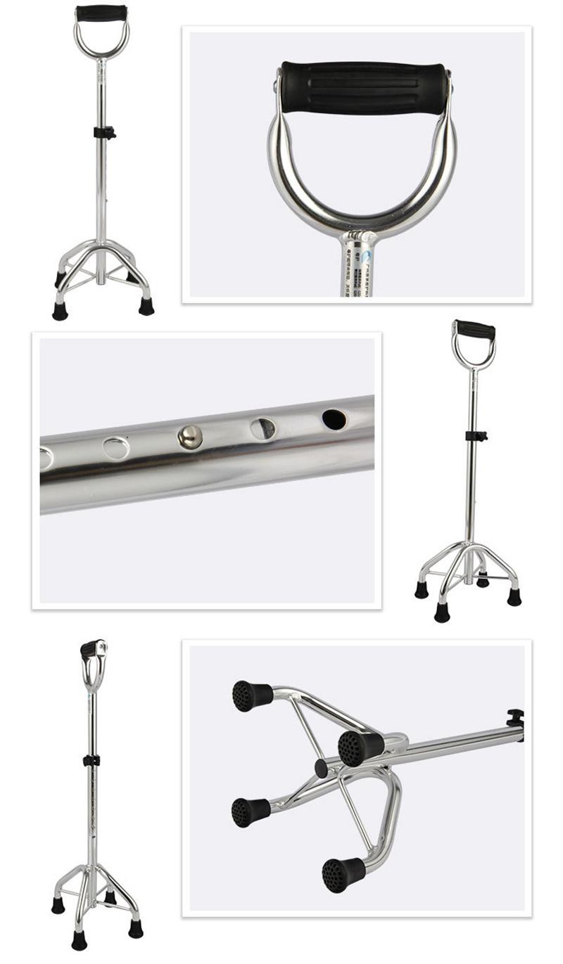 Adjustable High Quality Walking Stick for The Elderly Auxiliary Walk Four-Legged Non-Slip Crutches