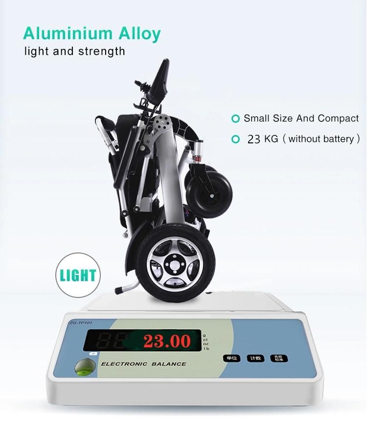 Lightweight Folded Electric Power Wheelchair Stand up