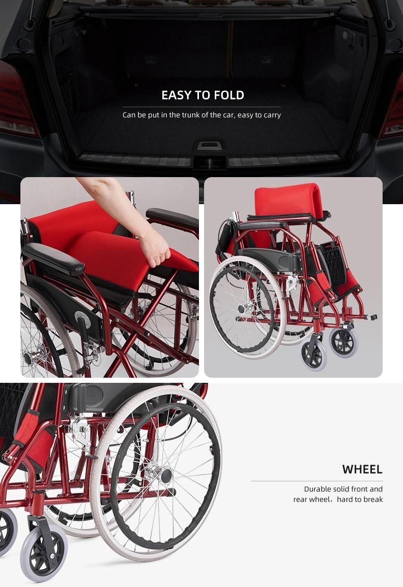 Aluminum Wheelchair Transport Wheelchair (ALK863LABJ)