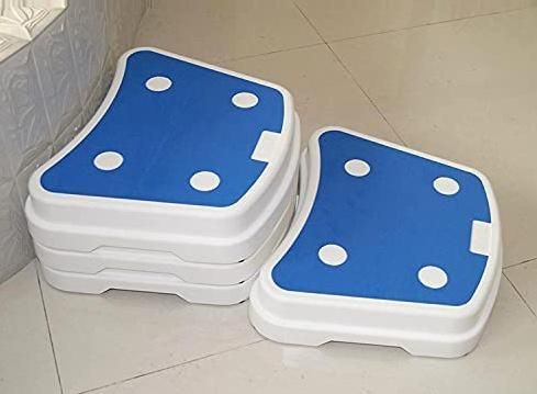 Portable / Stackable Padded Bath Step Plastic Step Stool