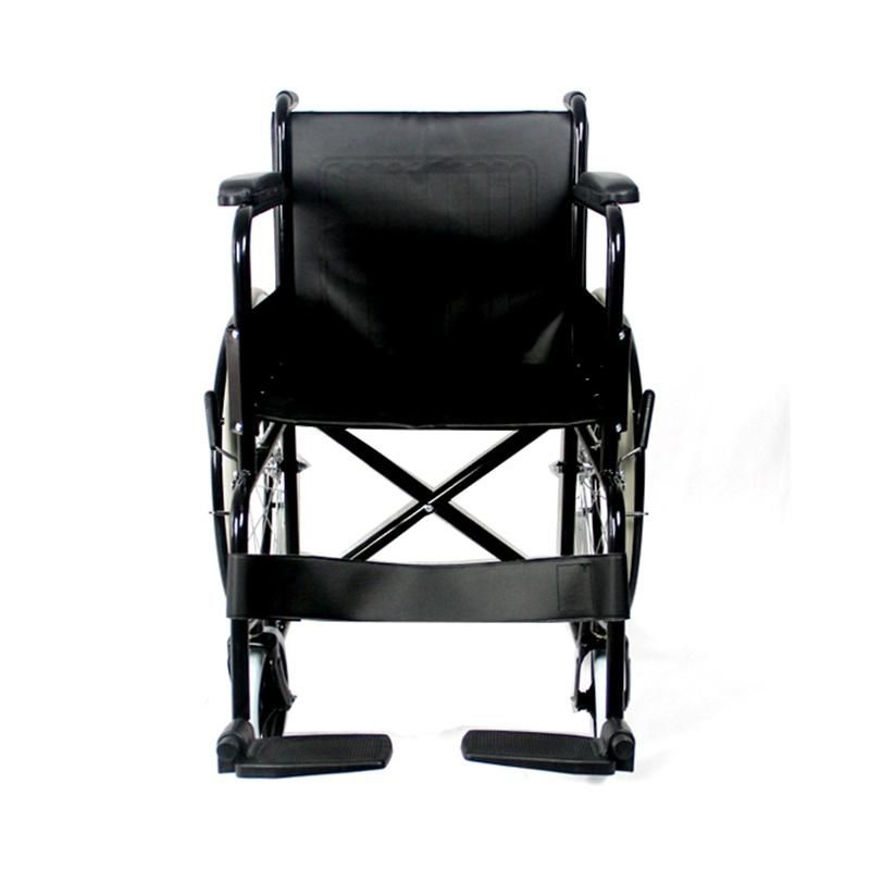 Hospital Steel Folding Wheelchair with Wheels for Elderly Foldable Wheel Chair