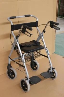 Indoor ISO Approved Accept OEM China Rollator with Busket Medical Equipment