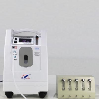 Angelbiss 5L Portable Oxygen Concentrator with 5 Ways Splitter