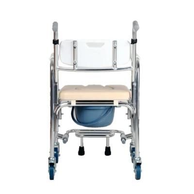 Height Adjustable Folding Toilet Chair Commode Chair for Elderly with Bucket