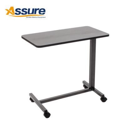 China Hospital Medical Steel Movable Computer Overbed Table