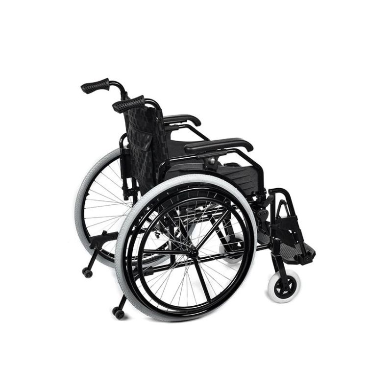 Outdoor Transport Patient One Handed Folding Manual Wheelchair