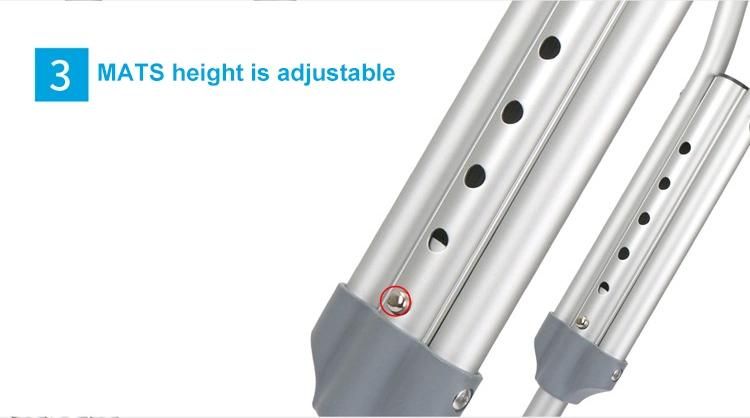 Adjustable Underarm Thick Stainless Steel Medical Elbow Crutches