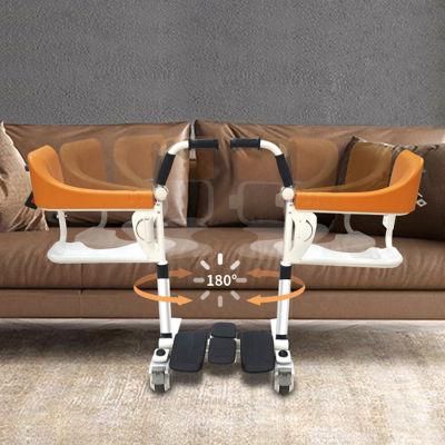 Customized Folding Used Wheel Chair with Toilet Remote Controols Commode