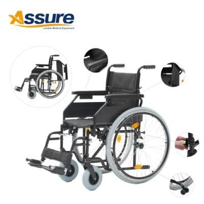 European Standard Foldable Steel Manual Non Electric Rollator Wheel Chair