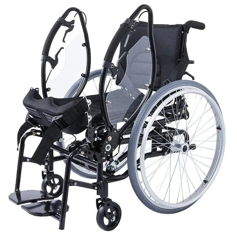 High Quality Comfortable Light Power Standing Careage Disabled Wheelchair with CE&ISO