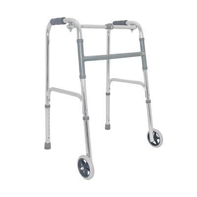 Two Wheels Aluminum walker for adults foldable walking aids