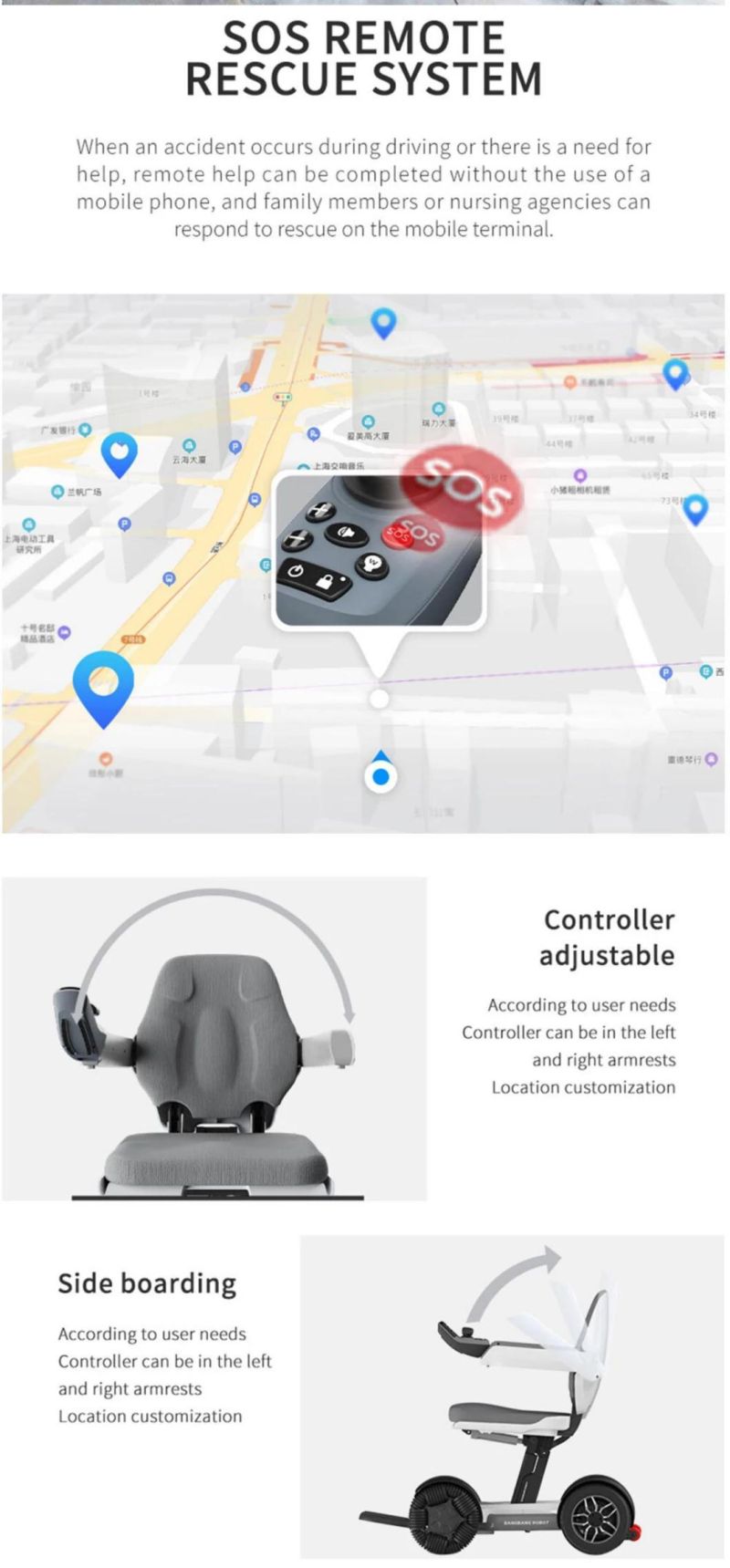 Customized CE Approved Electric Mobility Disabled Scooter Wheelchair with High Quality