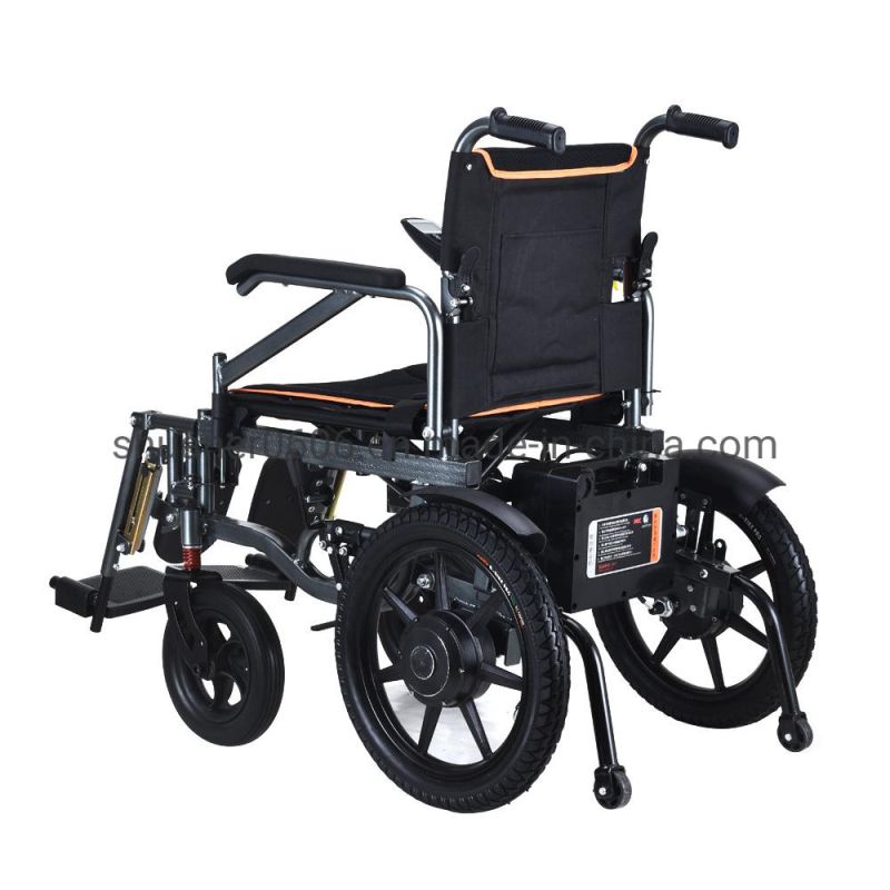 Cheap Aluminum Alloy Lightweight Wheelchair Folding Power Remote Control Electric Wheelchair