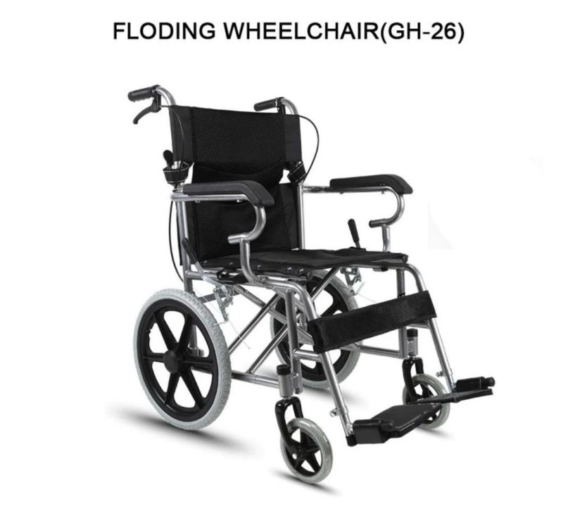 ISO Approved New Ghmed Standard Package China Manual Wheel Chair Commode Wheelchair Wheelchiar