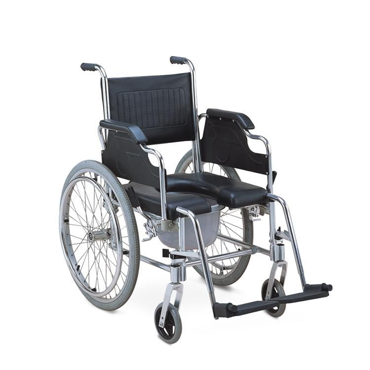 Tompedi Folding Lightweigh Transport Manual Commode Wheelchair
