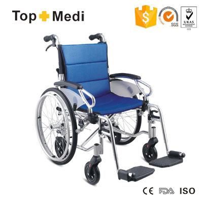 Topmedi High End Aluminum Manual Wheelchair with Carrying Wheel