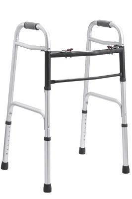 Hot Selling Europe Design Aluminum Rollator Walker Easy Carry portable Adjustable Height One Step Fold Walker Weight 100kgs Get CE FDA