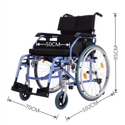Medical Equipment Lightweight Aluminum Hospital Manual Wheel Chair for Elderly