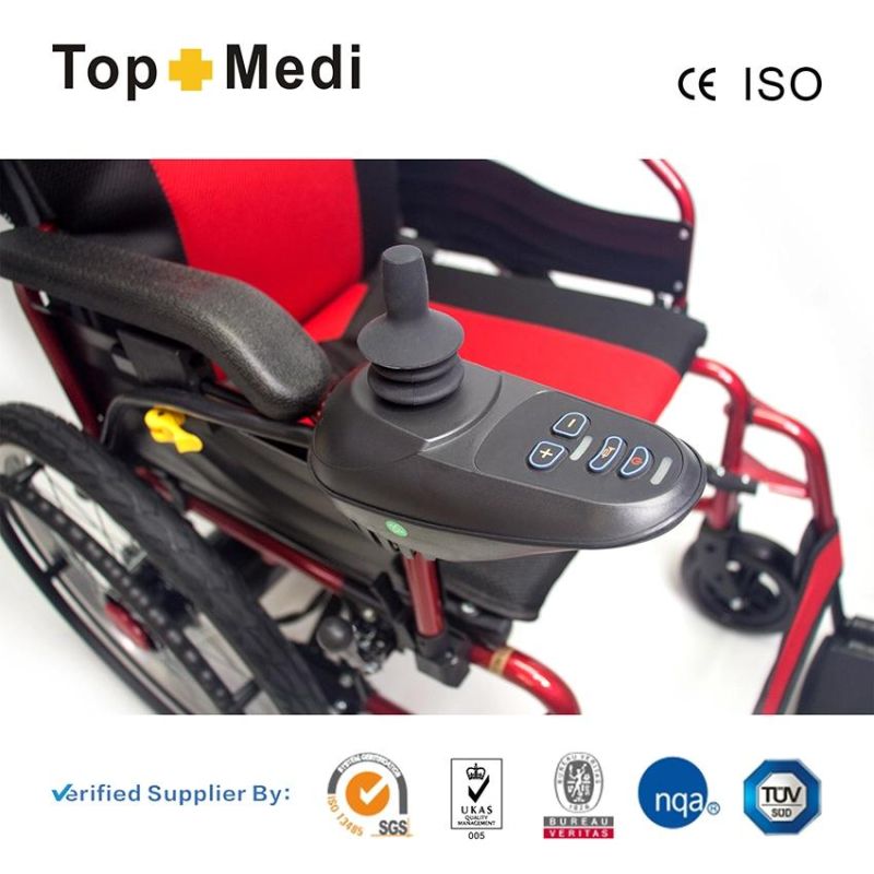 Topmedi Orthopedic Lightweight Folding Power Electric Wheelchair for Disabled
