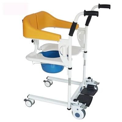 Wheeled Hospital Nursing Care Shower Transfer Chair Commode