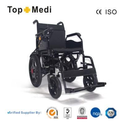 Medial Supplier Tew002 Foldable Steel Material Electric Wheelchair for Adults