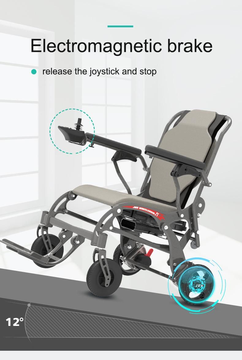 Wheelchair Jbh D20 High Quality Portable Electric Folding Wheelchair Lightweight