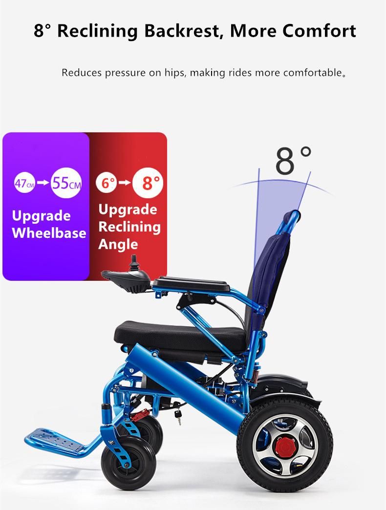 250W Motor Folding Lightweight Electric Power Wheelchair