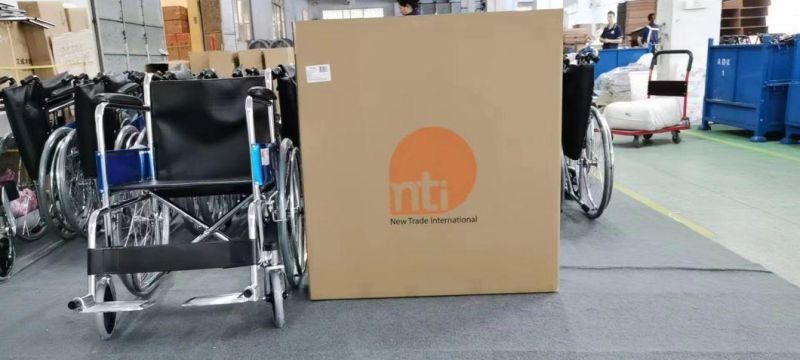 Folding Transport Wheelchair with Full Arms