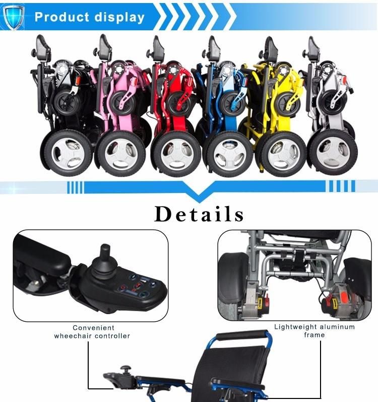 12" Lithium Battery Folding Wheel Power Wheelchair for Cerebral Palsy Children