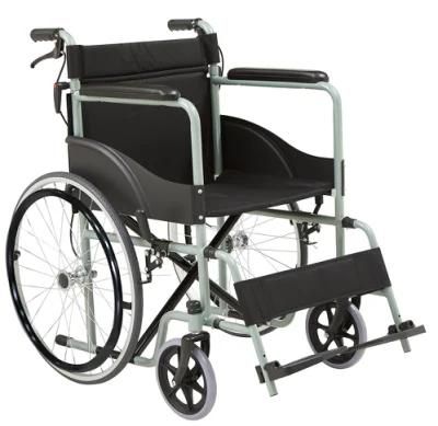 Hot Sales Kjt803 Detachable Footrest Foldable Backrest Steel Commode Wheelchair