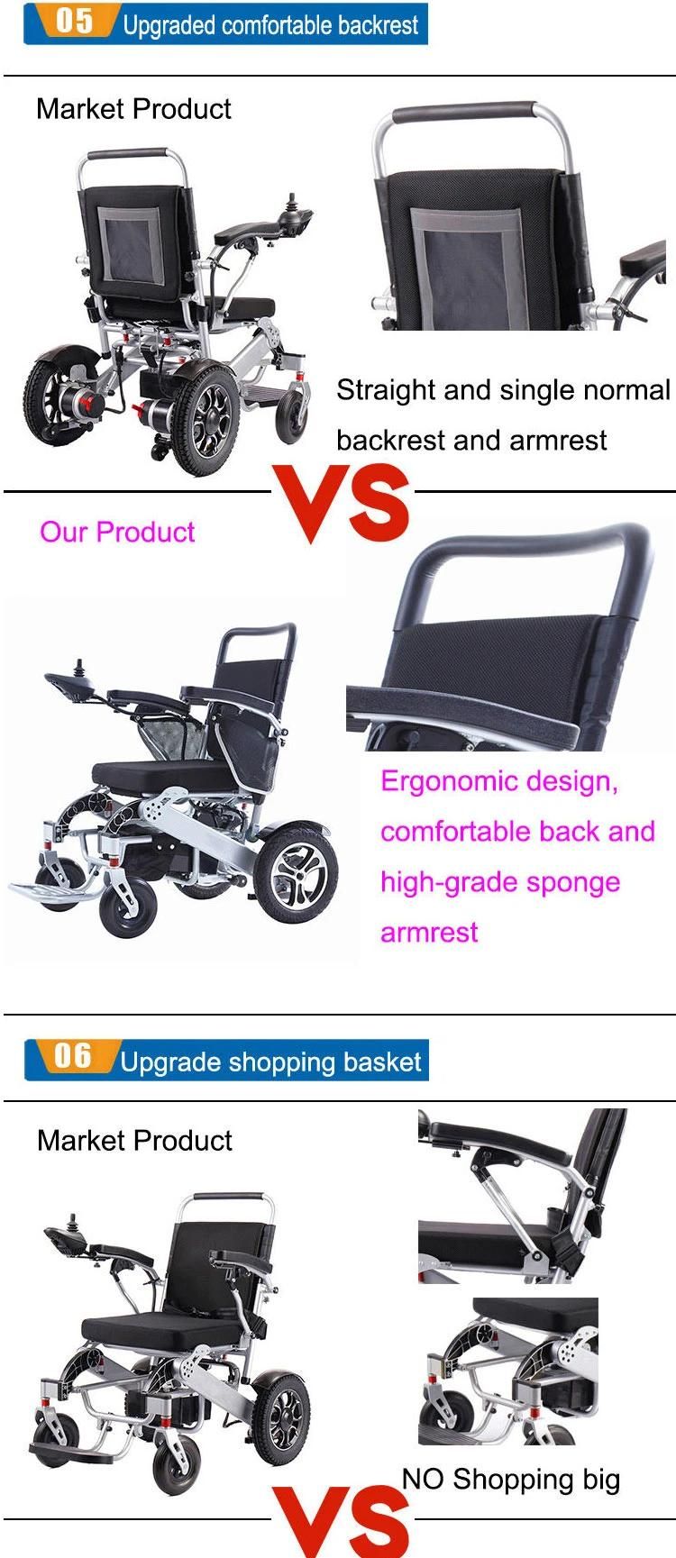 with CE Disabled Mobility Motorized Folding Power Electric Wheelchair