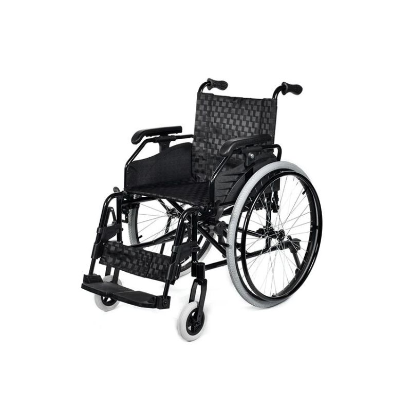 Outdoor Transport Patient One Handed Folding Manual Wheelchair