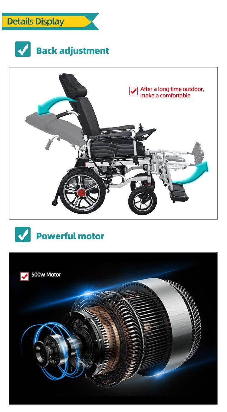 Various Styles of Electric Wheelchairs with Lead Acid and Lithium Batteries