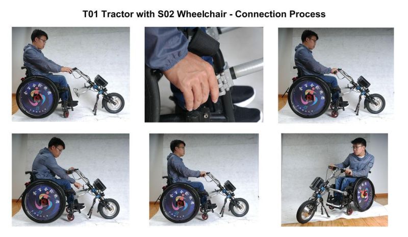 Electric Wheelchair Drive Head Trailer with 250W 10ah Lithium Battery