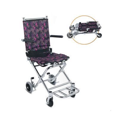 Travel Folding Lightweight Transfer Transit Transport Wheelchair for Elderly People