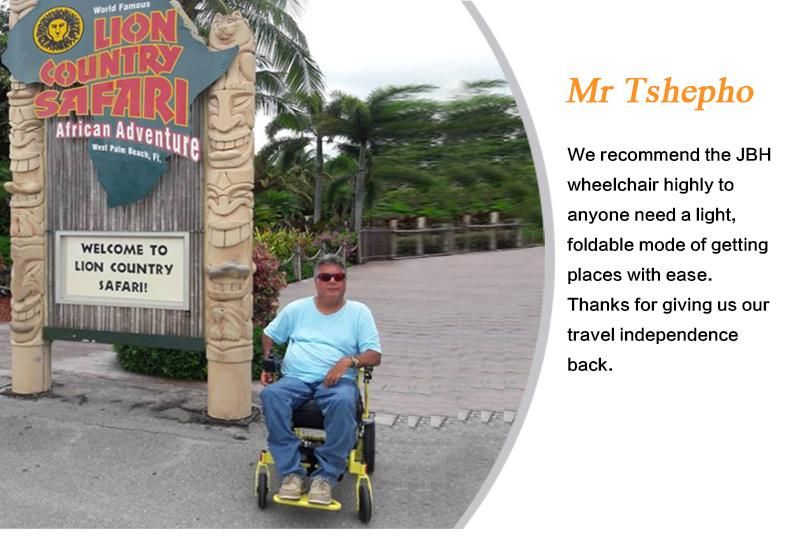 Travel Powered Wheelchair with Lithium Battery