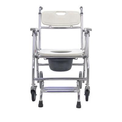 Mn-Dby004 Medical Commode Chair Aluminum Folding Shower Toilet Chair for Disable Person