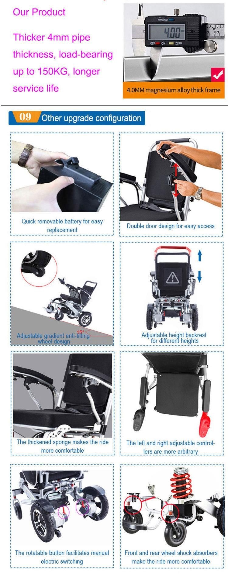 Electric Mobility Folding Lightweight Motorized Power Wheelchair with CE Certificated