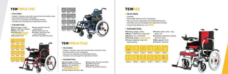 Fashion Design Aluminum Electric Power Wheelchair with Pg Controller