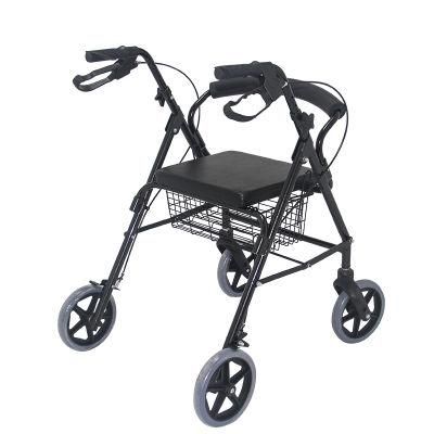 Adult Four Wheels Mobility Aids Walking Rollator Walker