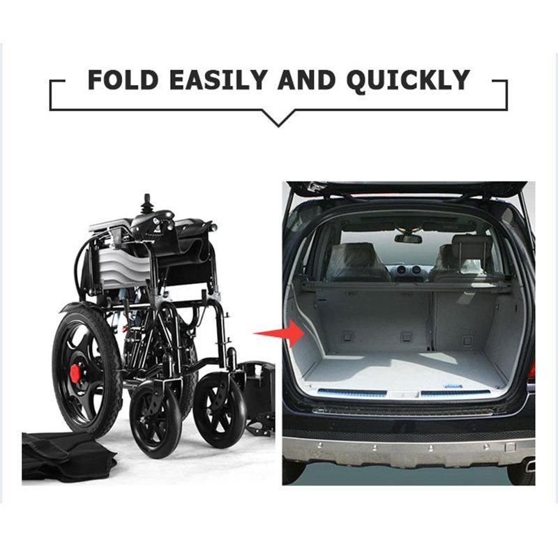 Fold Electric Wheelchair with Detachable Armrest