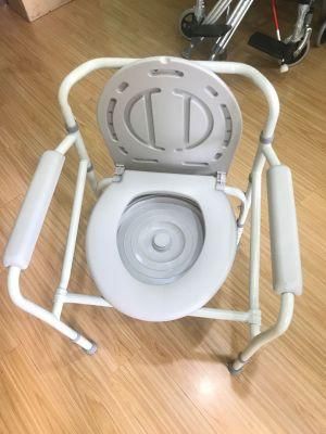 Good Price Folding Aluminum Commode for Elderly Reclining Wheelchair Chair Bme 668