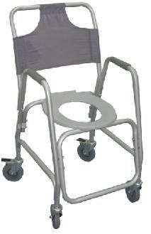Medical Hospital Aluminum Commode Toilet Wheel Chair with Toilet Seat