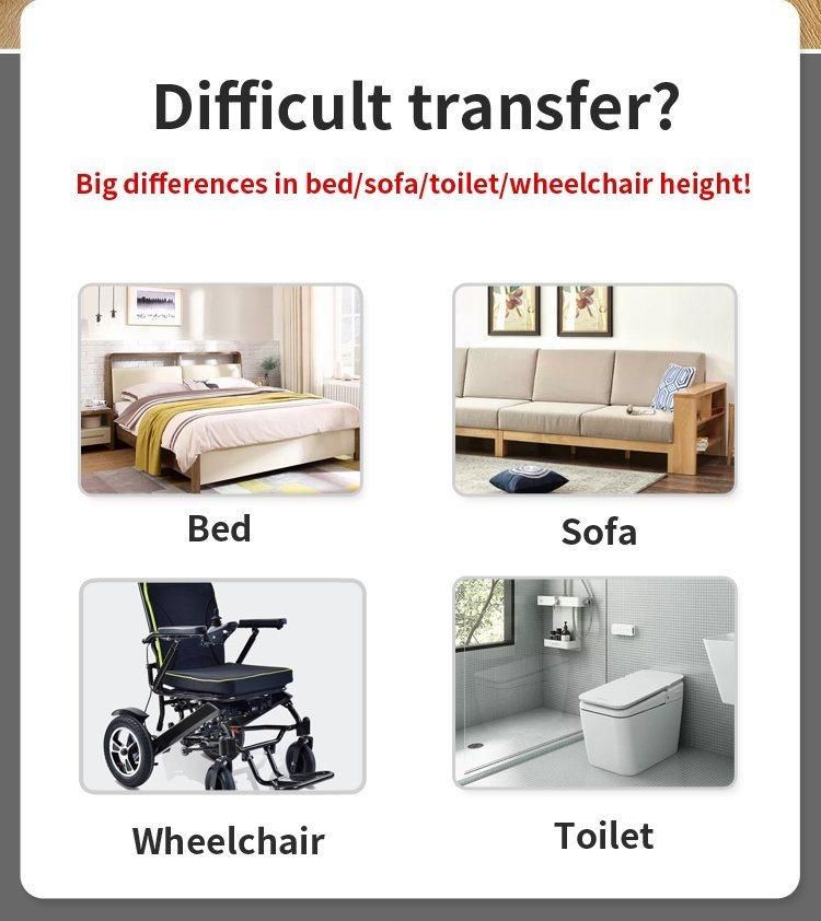 Patient Transfer Lift Chair with Commode Chair with Wheels