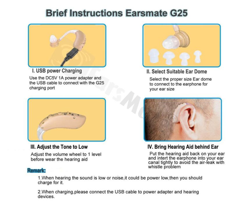 Clear Sound Rechargeable Digital Ear Hearing Aid Amplifier