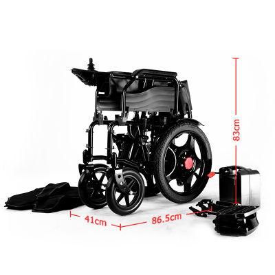 10 Inch Front Solid Tires Quickly Detachable Battery Box Electric Folding Wheelchair