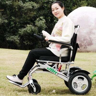 Aluminum Alloy Light Travel Portable Shock-Absorbing D29A Electric Folding Wheelchair