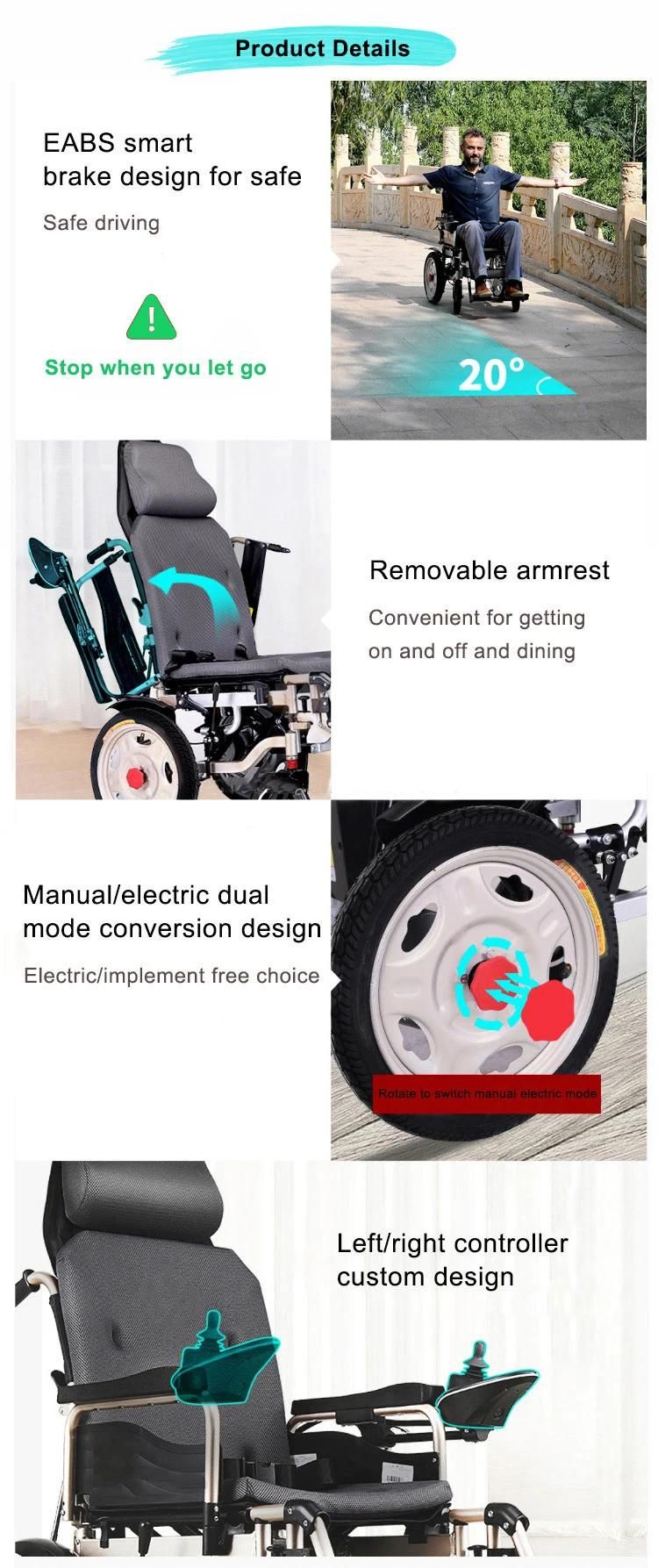 Aluminium Alloy New Ghmed Carton China Wheelchairs Ultra Lightweight Electric Wheelchair in